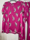 Joyspun Tiger 2 Pc Womens Magenta Pajama Set Sz Small  Med Pants W  Pockets New