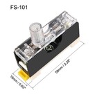 5 X Fuse Holder Fs-101 With Indicator Light 6mmx30mm Fuse Included 250v 10a