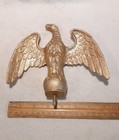 Eagle Goldtone Metal Architctural Finial Topper Top 6  Tall  Garden Unused