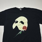 Vintage Phantom Of The Opera Mask T-shirt Glow In The Dark Black Dewynters Xl