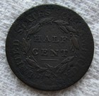 1810 1 2c Classic Head Half Cent Early Rare Key Date Xf Rough Surfaces