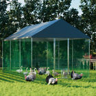 Xxl Large Metal Chicken Coop Walk-in Chicken Run Hen Poultry Cage 19 7x9 8x8 9ft
