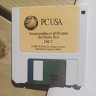 Vintage Software Pc Usa   Puerto Rico Globe 3 5 Floppy Disk 1989 2 Disk Set