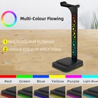 Rgb Headphones Desktop Stand Gaming Headset Hanger Holder With 3 5mm 2 Usb Ports