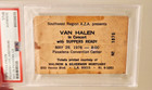 1976 Van Halen Ticket Stub Pasadena Civic 5-29-76 - One Of Earliest Performances