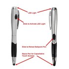 3in1 Touch Screen Stylus Ballpoint Pen Led Flashlight Ipad Smartphone Tablet Pc