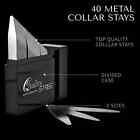 Quality Stays Metal Collar Stays For Men     Set Of 40 Dress Shirt Collar Stays Fo