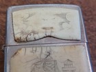 1983 Zippo Scrimshaw Whaling Ship  Double Sided