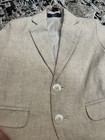Izod Boys Beige Linen Blend Suit Jacket 2t Formal Wedding Long Sleeve Wpl06734