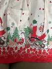 Vintage Christmas Half  Apron  Santa And Reindeers 