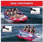 Airhead Super Mable 3 Person Towable Tube Inflatable Boat Dual Tow Usa Stripes 