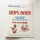 Deb s Diner - Peru Indiana - Lot Of 2 Vintage Restaurant Menus