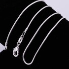 10pcs Wholesale 925 Sterling Solid Silver 1mm 16-30inch Snake Chain Necklace