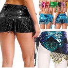 Lady Samba Dance Waist Accessory Sequin Fringe Hip Scarf Halloween Cosplay Party