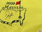 Dustin Johnson Signed Masters Flag Psa dna Coa Undated Golf Golfer 2020 Pga Open
