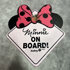 Disney Minnie On Board Suction Window Sign And Baby On Board Magnet Safety 1st 