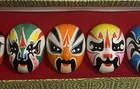 Ten Vintage Hand Painted Miniature Chinese Face Paint  Opera Masks