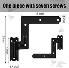 16 Pack  8 Pair  Steel Blind Shutter Hinge 1-1 16  Black