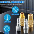 28 Piece Air Hose Fittings Set  M Style Industrial Type D  1 4 Npt Quick Connect