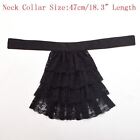 Men s Edward   Collar Black Ruffle Jabot Victorian Steampunk Women s Collar