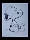 Aidan Flux   Hand Signed Original Print Framed Ltd  Ed   Coa Snoopy Sketch