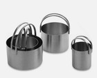 Rsvp Set Of 4 Round Biscuit Cookie Cutters Stainless Steel Jello Mold Durable