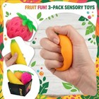 Fruit Stress Ball Set     Squeezable Fidget Toy Pack 3