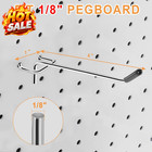 Pegboard Hooks 4 Inch 25 Pack For 1 8  Metal Peg Board Garage Organizer Silver