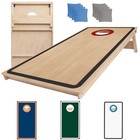 Cornhole Board Set - No Bounce regulation Size 4x2 Ft made Of 1 2  Pine 
