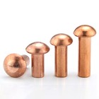 Solid Copper Dome Head   Round Head Rivets Din 660 - 1 16  1 8  3 16  1 4  1 3 