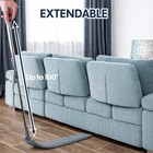 Retractable Gap Dust Cleaner With Extension Pole  Cleaning Tools 3 Gray