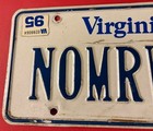 Nomrwar Vanity License Plate No More War Anti War Pro Peace Virginia