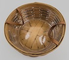 Longaberger 1998 Hostess Basket W  Protector Green Accent Handwoven Usa Vintage
