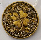 Good Luck Pocket Lucky Shamrock      Lucky 777 Golden Eagle Coin Token In Capsule