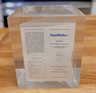 Vintage Lucite Resin Cube Painewebber 1983 Stock Offering Cube 3  X 2 5  Rare