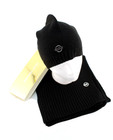 New Michael Kors Black With Mk Logo 2 Pc Classic Hat   Scarf Set Retail  98