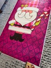 Vintage Santa Claus Merry Christmas Poster Store Display Huge Door Hanger 76x36