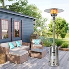 48000btu Propane Patio Heater With Cover   Wheels For Outdoor Garden Patio Party
