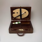 Vtg Miniature Wooden Artist Paint Box Palette W Paint Tube   Brush