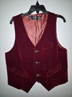 Boys Burgundy Velvet Three Piece Suit Set