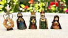 Vintage Miniature Nativity Set 5 Pc Three Wise Men Mary Baby Jesus Christmas