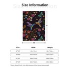 Hummingbird Bird Fleece Throw Blanket Ultra Soft Cozy Blooming Flowers Decora   