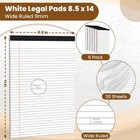 Legal Pads 8 5 X 14 Note Pads  6 Pack Writing Pads Wide Ruled Notepads  Micro   