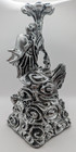 Silver Finish Dragon Sphere Stand 177mm Crystal Ball Holder Display Base