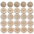 10pcs Hand Carved Solid Hardwood Applique onlay Rosette Us