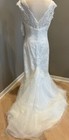 Ivory Scalloped Embroidered Lace And Tulle Wedding Gown Size 10  849