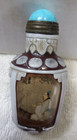 Vintage Chinese Snuff Bottle Detailed Asian Antique  4 Sided Painted