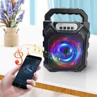 Karaoke Machine System Portable Bluetooth Speaker Microphone Party Light New