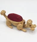 Vintage Signed Florenza Poodle Dog Sewing Pin Cushion Bobblehead Trembler