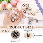10pcs 18mm Round Resin Vintage Clothes Sewing Button Coat Flower Buttons Black